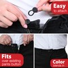 Flexible Waist Extenders for Jeans & Pants, Black (Pack of