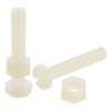 sourcing map 40Sets Nylon Screw Nut Assortment, M5-0.8x25mm Slotted Pan