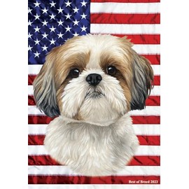 Shih Tzu - Best of Breed All-American III Garden Flag