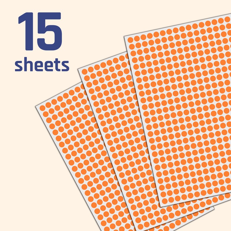 6000 Pack - 1/4" Small Dot Stickers Round Circle Labels
