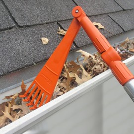 EZ Smart Mini Rake Head – Gutter Rake Tool for Removing Leaves & Debris from Roofs, Gutters & Hard-to-Reach Areas – Fits Standard Acme Thread & Recommended EZ Smart Pole (Not Included)