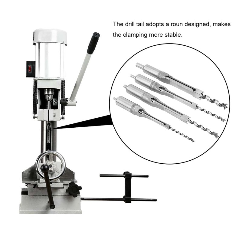 Woodworking Square Drill Bits Set, 4pcs Square Hole Drill Bits