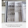Yamazaki 5413 3D Oblique Cutlery Case, White, Approx. W13.8 x