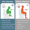 Bamboo Toilet Stool,Potty for Pooping,Portable Squatting Pan with Dual Anti