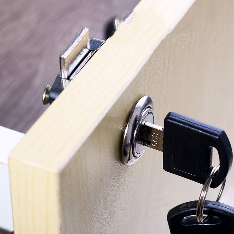 4 Sets Security Drawer Lock Furniture Lock Cylinder Zinc Alloy