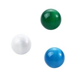 Kopida 3 Pcs Colorful Cat Eye Opal Natural Quartz Crystal Treatment Stone 20mm Crystal Round Ball Healing Ornament for Home Office Decor Vase Filler