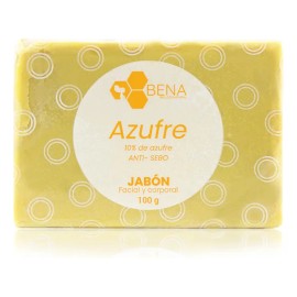 Jabon Azufre Piel Grasa, 100 G, Bena Belleza