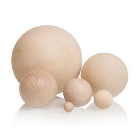 10 x Natural Wooden Craft Wood Balls 20mm