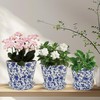 DEVSYWAX Print Flowerpots Plastic Plant Pots - 3 Pcs Outdoor