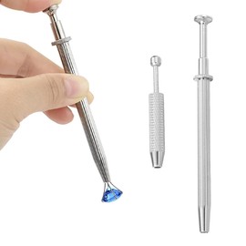 OUDQFCJ Pack of 2 Piercing Ball Grippers, Piercing Ball Pliers, Piercing Ball Twister, Piercing Ball Holder, Jeweler's Pickup Tool, Small Parts Gripper for Jewellery Making (Silver)