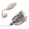 BOOYAH Blade Spinner-Bait Bass Fishing Lure, Silver Shiner, Tandem (3/8