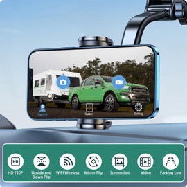 Backup Camera, Wire Less Fidelity Vehicle Backup Camera, HD 1080P 90 ° Wide Angle, Automatic Infrared Night Vision Lights, Rear Camera for Android & iOS