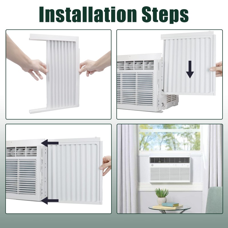 Flehomo Window Air Conditioner Side Panels with Frame, Adjustable Insulation