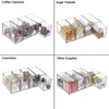 ELLDOO 4 Drawers Tea Bag Organizer, Clear Acrylic Stackable Tea