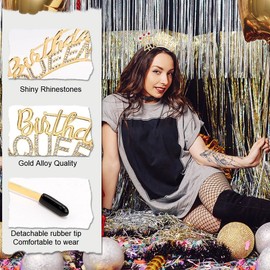 40th Birthday Queen Sash and Crown, Tiara, Gifts for Women, Party Decorations