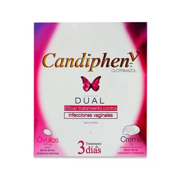 Candiphen V  Clotrimazol Candiphen V Dual 3 Óvulos+crema 10 Gr