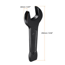 uxcell 46mm Open End Striking Wrench, High Tensile Steel Single Head Spanner Hand Tool