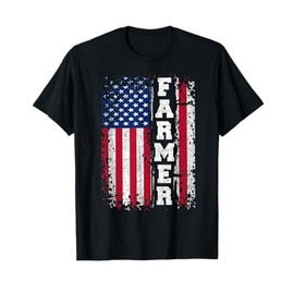 USA Flag American Patriot Farmers Farming Gift T-Shirt
