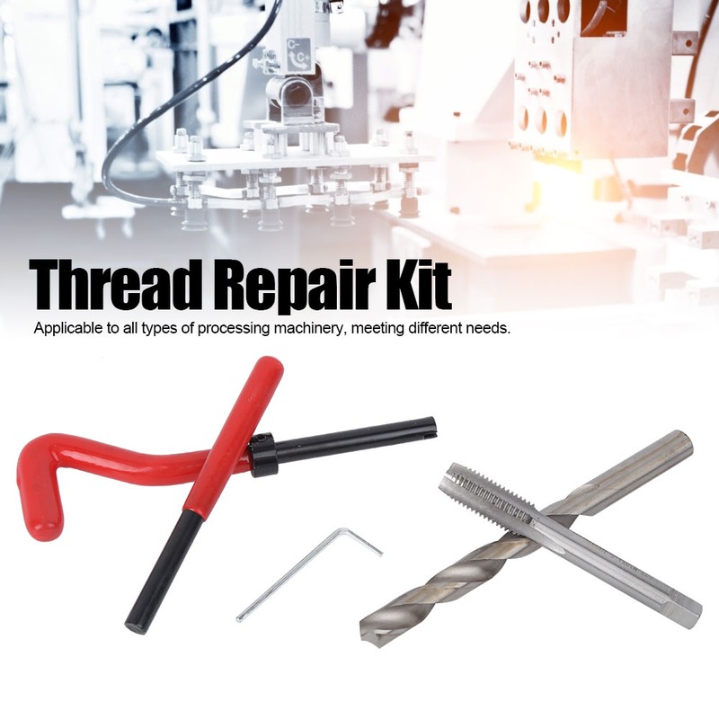 25pcs M10 Thread Repair Kit Thread Tap Drill Bit Damaged