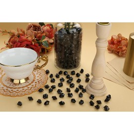 AWARDSEN Pack of 500 Black Acrylic Decorative Diamonds, Gemstones for Wedding, Crafts Decoration, Glitter Stones, Decorative Stones, Party, Vase Funding, Muggle Stones, Colourful