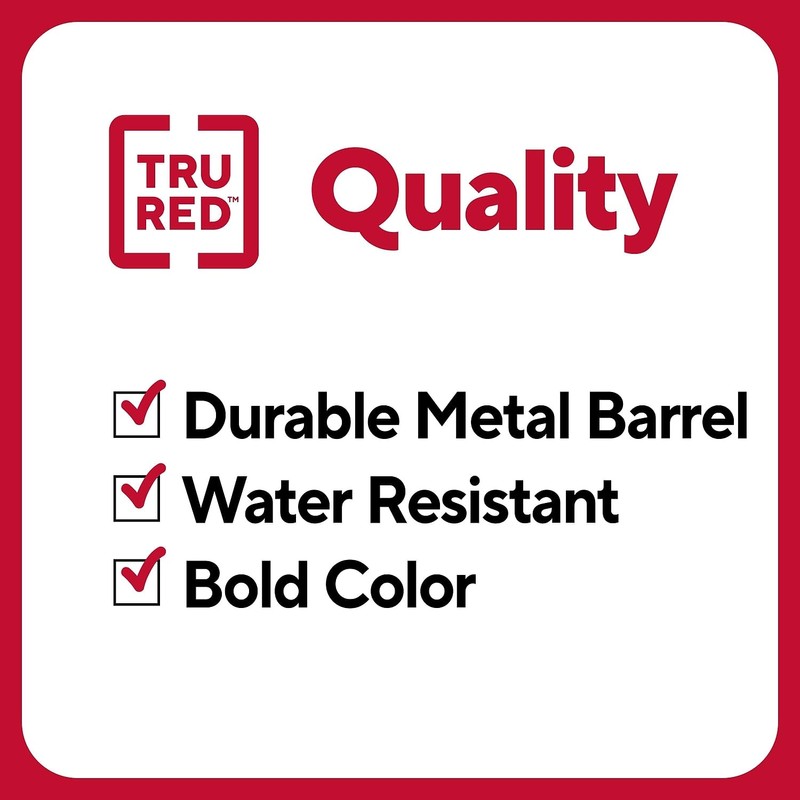 TRU RED Staples TR56933 XL Tank Permanent Marker, Chisel Tip,
