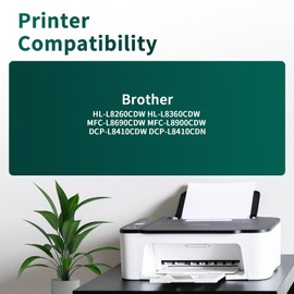 Yowell 1x TN423 TN-423 Toner Black Compatible with Brother TN-423 TN-421 TN-423BK TN-421BK Toner for DCP-L8410CDW HL-L8260CDW HL-L8360CDW DCP-L8410CDN MFC-L8900CDW MFC-L86900CDW CDW