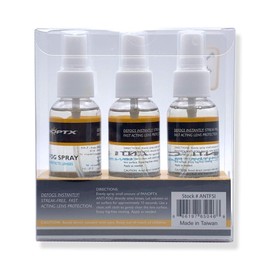 PanOptx Anti Fog Spray 3 Bottles | Bonus Cleaning Cloth Cleans Lenses and Glasses