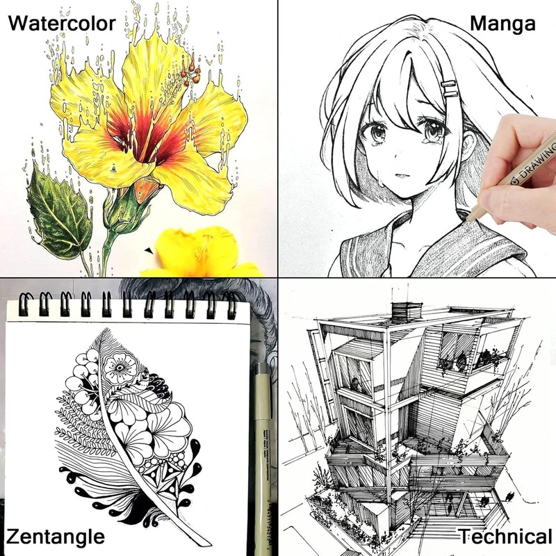 Fineliner Drawing Art Pen, Writing Pens, Inking Markers Liner, Smooth