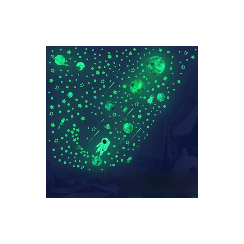 Estrellas Fluorescentes para Techo, 849 pzas Reutilizables y Autoadhesivas, Estrellas