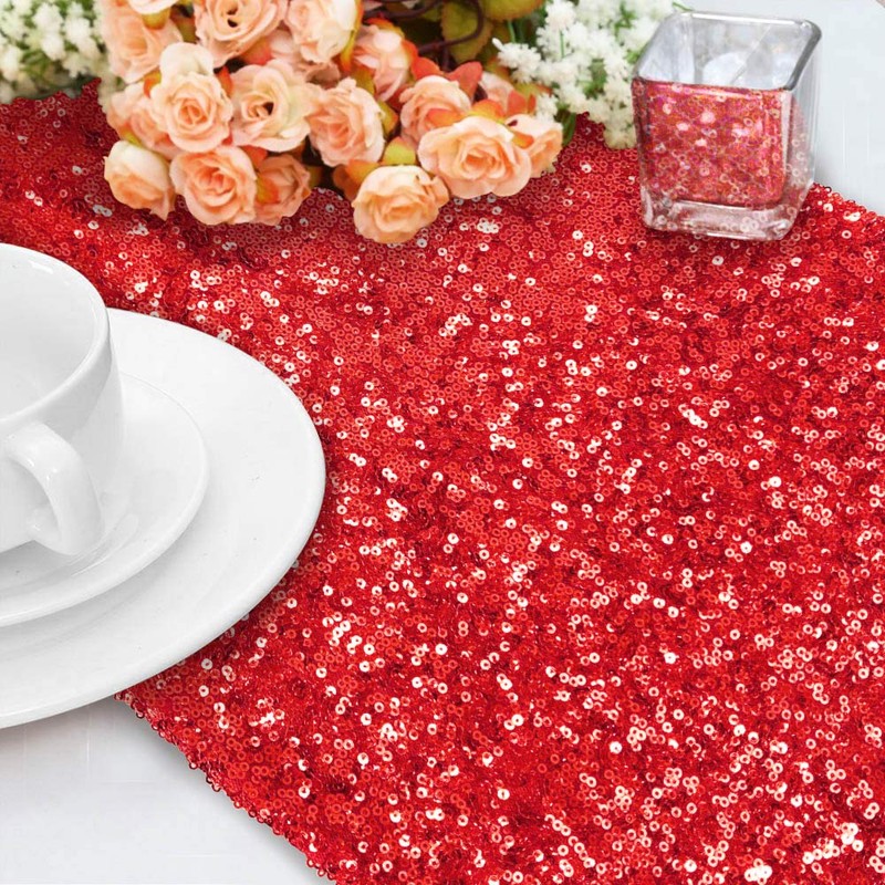 12x108inch Glitter Sequin Table Runner Chair Sashes Swags Wedding Party