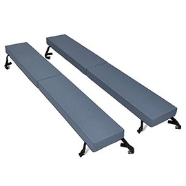 North American Mattress 6' Picnic Bench Seat Cushion - 2 Piece Set; 72" x 10" x 3"; Gray - Folding & Easy to Carry