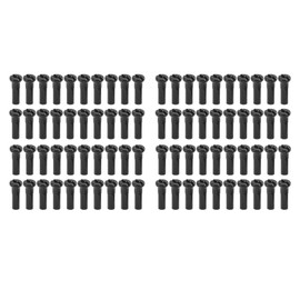 80Pcs Bike Spoke Nipples, 14mm Iron Mountain Bike Spoke Hat for 14G Spoke Wire Bicycle Spoke Accessories(Black)