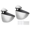 uxcell 2Pcs Glass Shelf Bracket, Glass Shelf Holder Support Wall