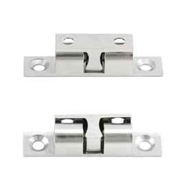 QWORK Double Ball Tension Roller Catch Latch, 12Pcs 2" Premium Solid Brass Hardware Fitting with Screws for Cabinet, Closet & Furniture Door, Chromium Plated