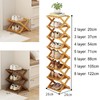 YYW Shoe Rack, Foldable Bamboo Shoes Shelf, Freestanding Shoe Storage