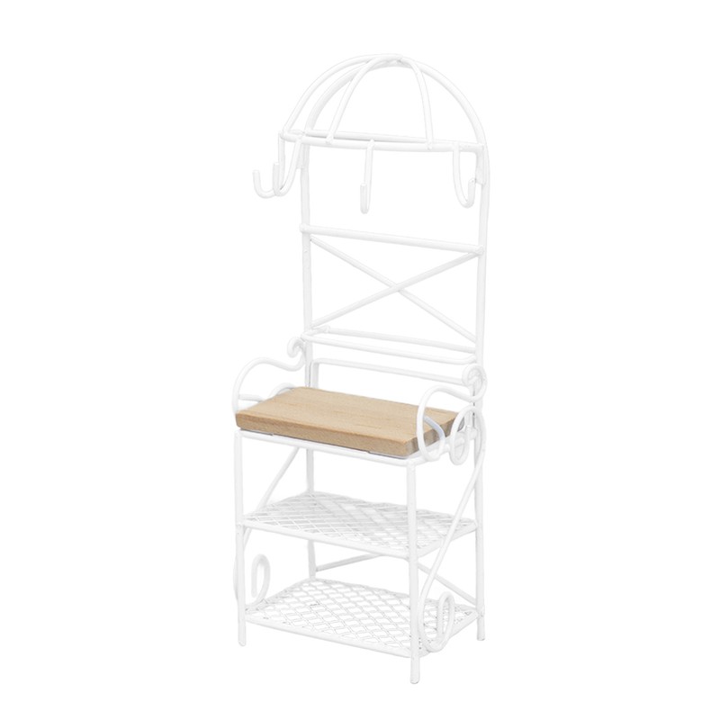 1:12 Miniature Storage Display Stand Mini Doll Bread Rack Dollhouse