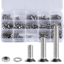 550 Pcs Hexagon Socket Head Cap Nuts and Bolts, Stainless Steel Screws Assorted Metric Kit,Bolts Fastener Repair Tools Assortment Kit for Headboards Chair Furniture - M3 M4 M5