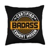 Cement Mason Certified Concrete Trowel Bricklayer Throw Pillow
