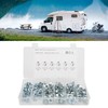 80Pcs T Nuts Carbon Steel Galvanized Layer Rust Resistant Sturdy