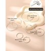 Geveay Thin Silver Hoop Earrings for Women Hypoallergenic 925 Sterling
