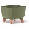 Prosperplast Gracia Square Flower Pot with Removable Legs Including Insert