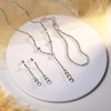 Diamday Bridal Jewellery Set for Women Silver Jewellery Set Rhinestone