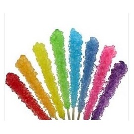 Blue Raspberry Rock Candy on Sticks Wrapped 12 units