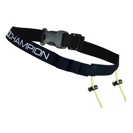 VeloChampion Adjustable Running Triathlon Sports Number Belt With Gel Holders No Pins Needed.