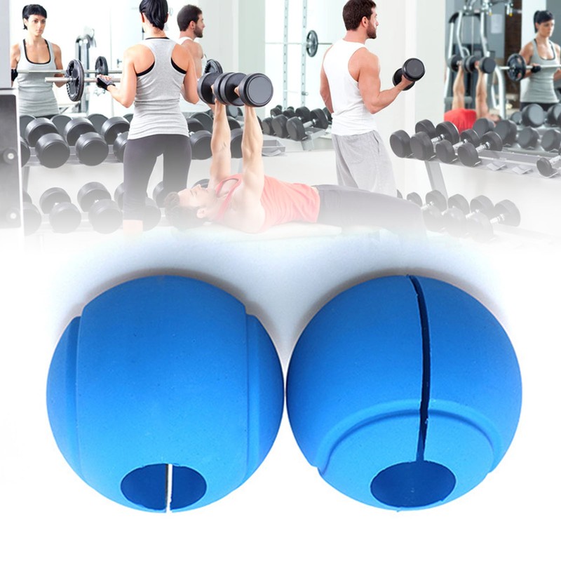 2pcs Dumbbell Grips Thick Silicone Barbell Grips Weight Bar Grips