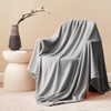 Aisbo Cuddly Blanket, Fluffy Fleece Blanket, Warm Sofa Blanket, Grey,