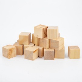 Dear Mia Little Liz | Juguete Didáctico Montessori Bancubi Cubos de Madera Matematicas 2cm x 2cm x 2cm 50pz (1 Unidad, Natural)