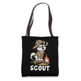 Siberian Husky Scout Camping Scouting Scouts Camper Tote Bag