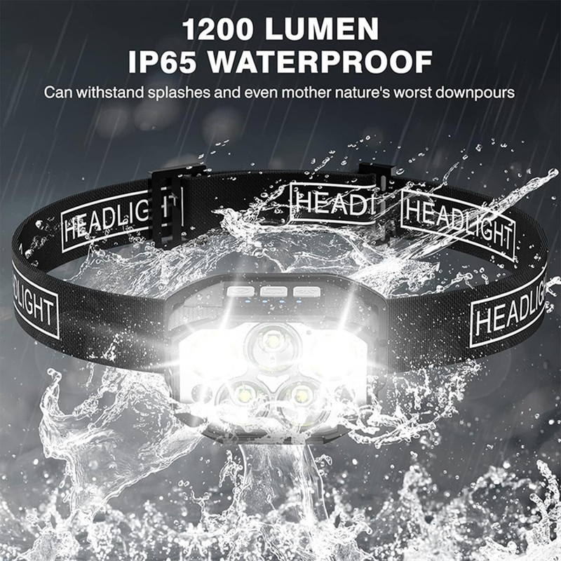 Head Lamp Rechargeable High Brightness Fishing Ultra Long Life Flashlight