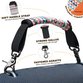 QIANHAI Speaker Handle Strap and Shoulder Belt Replacement Accessories Stronger Adjustable Compatible with JBL-Protable-Speaker (Long Shoulder Belt, Orange)
